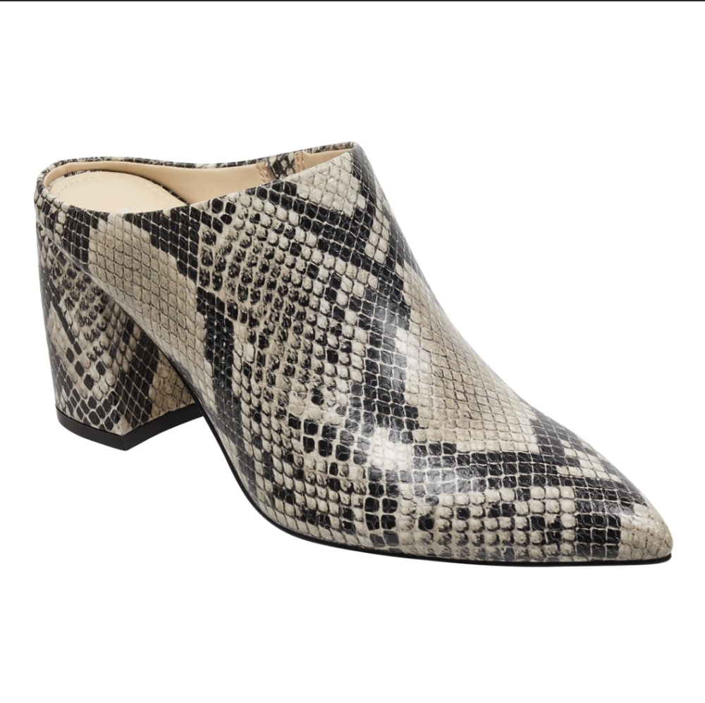 Marc Fisher Ragni Heeled Mule Python Print - image 1